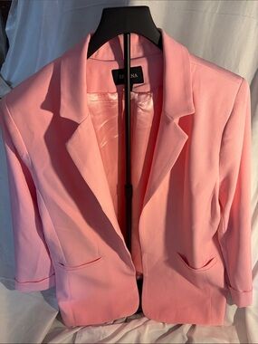 Zenana Outfitters Women's Pink Blazer Jacket